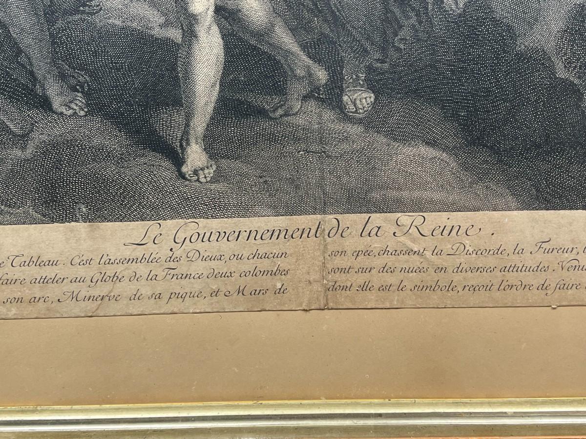 Antique Framed French Print of The Council of the Gods by Peter Paul