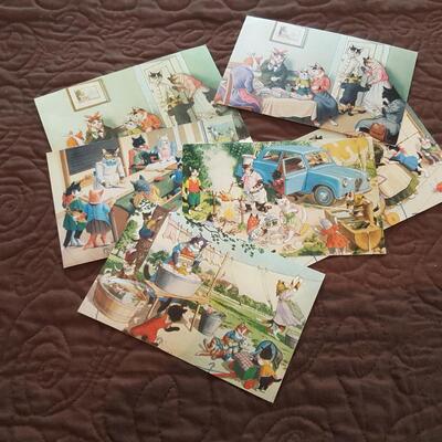 Vintage Swiss-Made Cat Postcard Collection