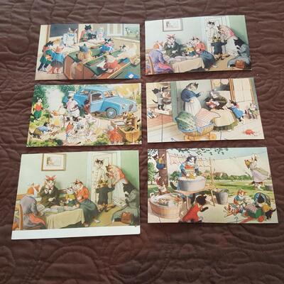 Vintage Swiss-Made Cat Postcard Collection