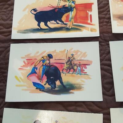 Collection of Mexican Bull Fight Art Postcards