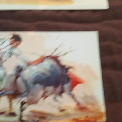 Collection of Mexican Bull Fight Art Postcards