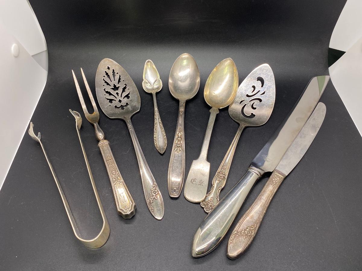 Vintage Mixed Lot of Hostess Serving Utensils Flatware Silver Plate