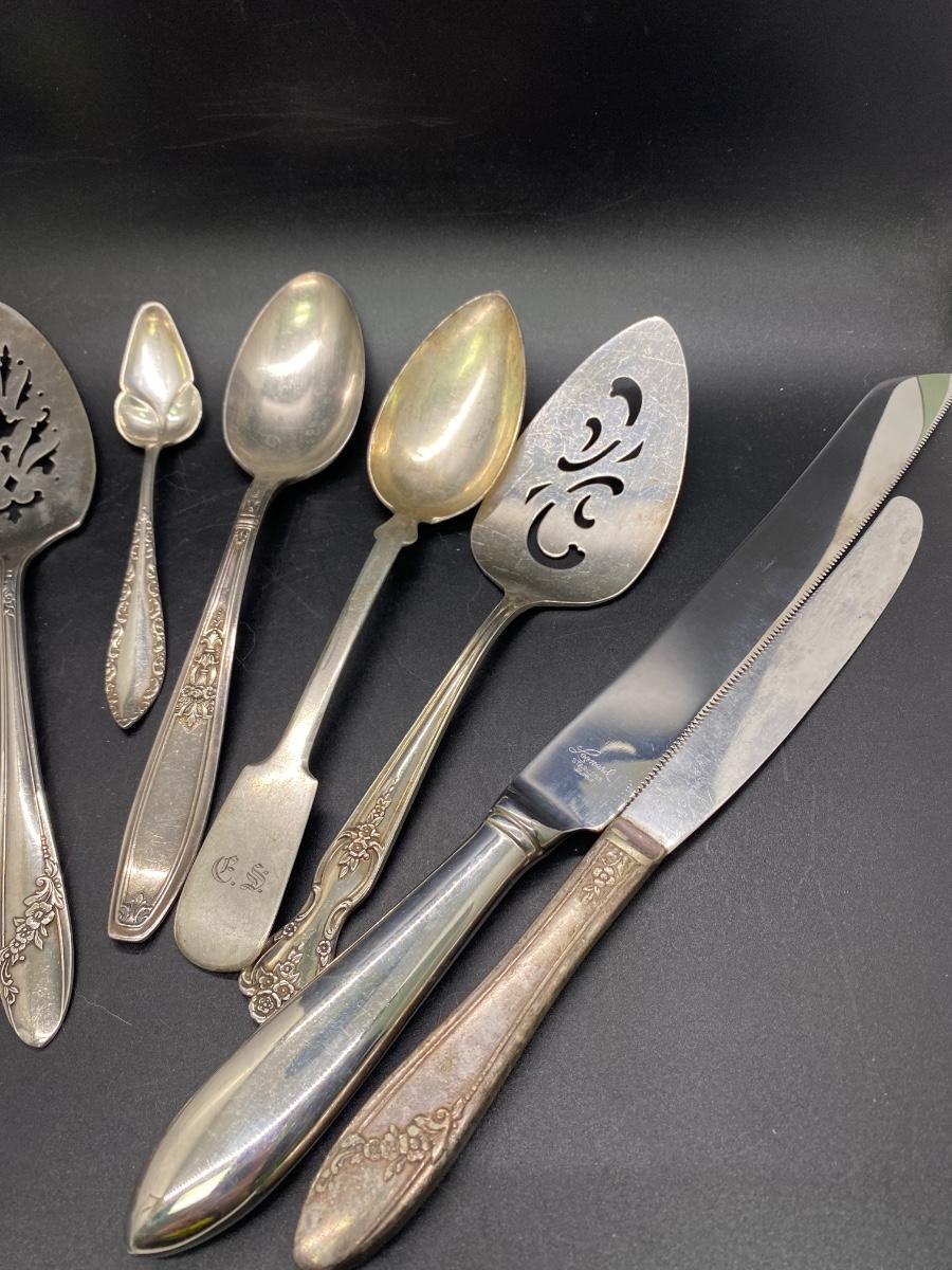 Vintage Mixed Lot of Hostess Serving Utensils Flatware Silver Plate