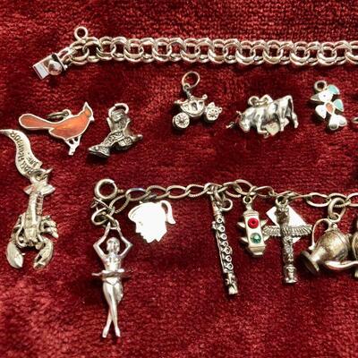 Sterling silver charm bracelet