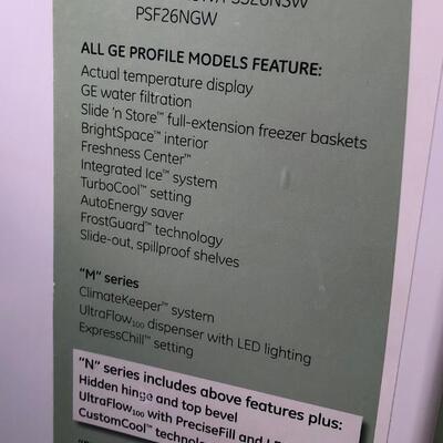 G&E profile refrigerator