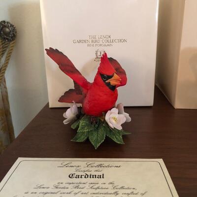 New in box Lenox Garden bird collection