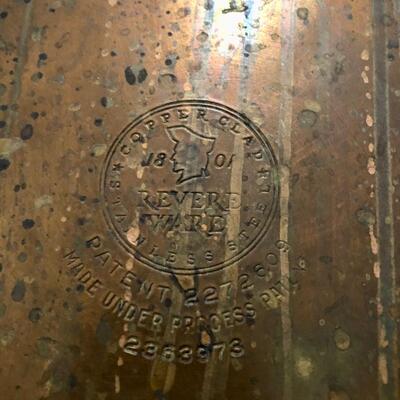 Revere Ware Copper clad pots and pan set