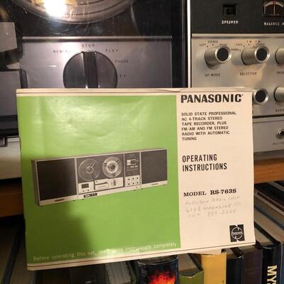 Vintage Panasonic Am & FM Reel to reel Stereo system with speakers