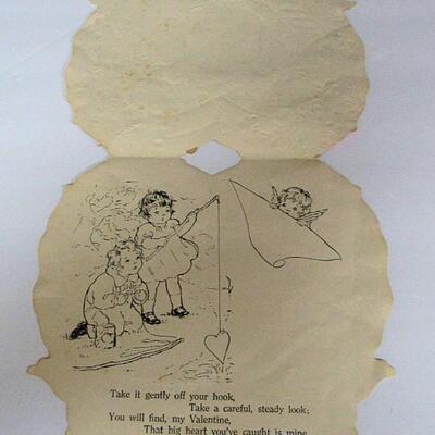 2 Antique Valentines, Whitney Made, USA, Lacy Dimensional