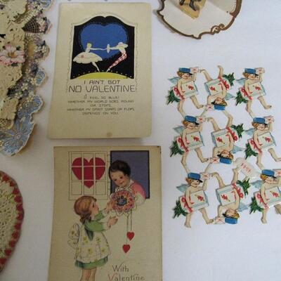 Lot of Antique German Scraps, Antique and Vintage Valentines, Whitney Made, USA, More
