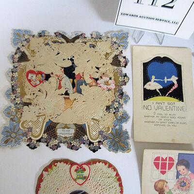 Lot of Antique German Scraps, Antique and Vintage Valentines, Whitney Made, USA, More