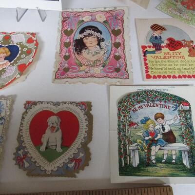Lot of Vintage Valentines, Whitney Made, Carrington, Beistle USA