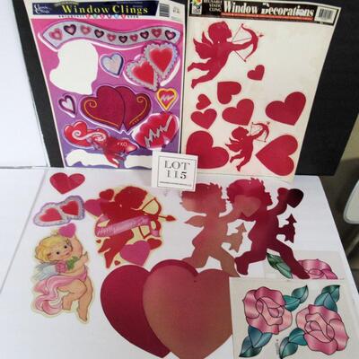 Lot of Valentine Flats and Clings