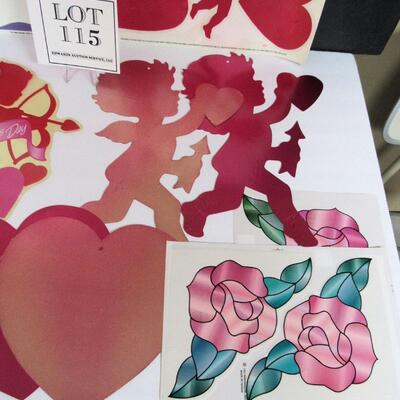 Lot of Valentine Flats and Clings