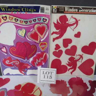 Lot of Valentine Flats and Clings
