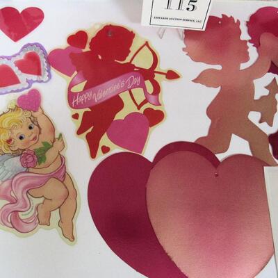 Lot of Valentine Flats and Clings
