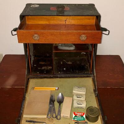 Vintage military campaign field desk