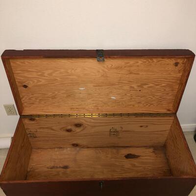 Vintage military wooden trunk