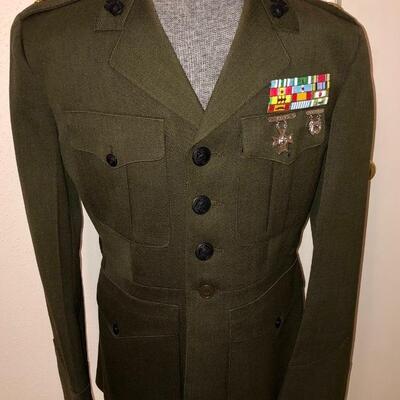 Vintage winter military uniform