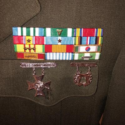 Vintage winter military uniform