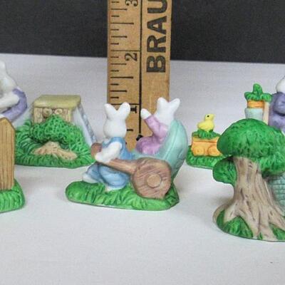 Lot of 5 Small Bisque Easter Figurines