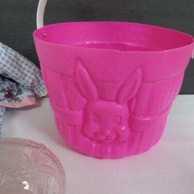 Easter Rabbit Doll, Empire Easter Candy Pail, Egg Candy Container With Rabbit on Front