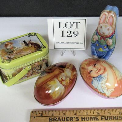 Lot of Older Easter Candy Tins