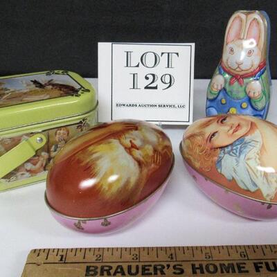 Lot of Older Easter Candy Tins