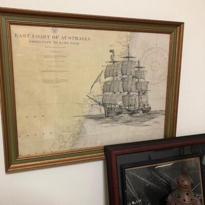 Antique Australian nautical map