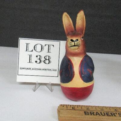 Cute Easter Rabbit Roly Poly Figurine