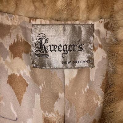 Vintage Leather and fur coat jacket