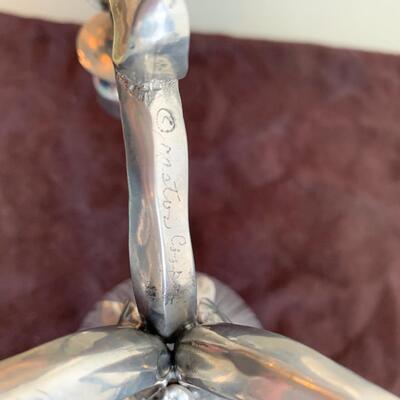 Pewter and Glass Candelabra by Castor Cooper