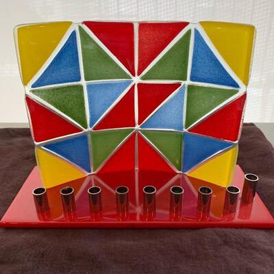 Art Glass Menorah