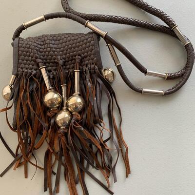 Perez Sanz Leather Bag with Sterling Silver Decoration