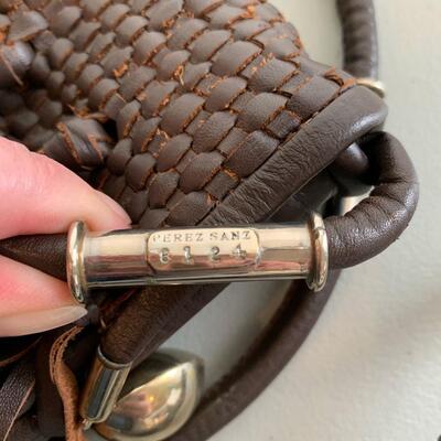 Perez Sanz Leather Bag with Sterling Silver Decoration