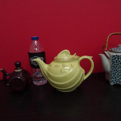 LOT 636  THREE TEA POTS