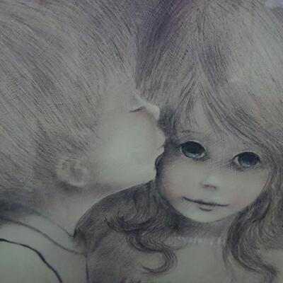 LOT 637. MARGARET KEANE FRAMED PRINT