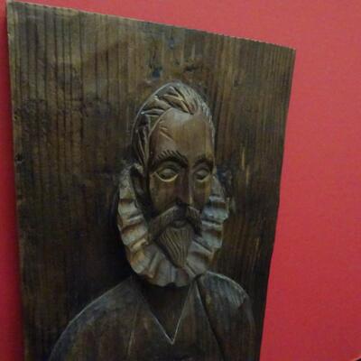 LOT 638. CARVED WOOD WALL DECOR