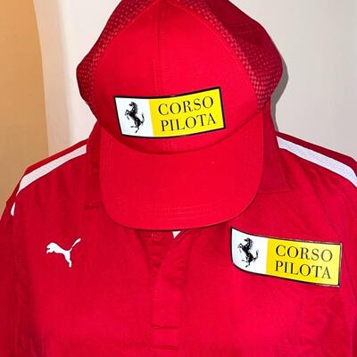 Lot 107 Corso Pilota PUMA Jersey Shirt Ball Cap & Lanyard Size Large Ferrier