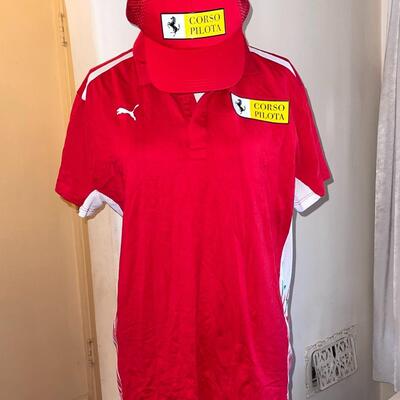 Lot 107 Corso Pilota PUMA Jersey Shirt Ball Cap & Lanyard Size Large Ferrier