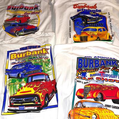 Lot 109 Burbank Kiwanis Club For Fun Car Show T-Shirts 1st - 6th Size XL Haines
