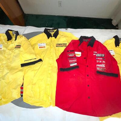 Lot 110 Cotton Pit Crew Shirts 4 Competent Motor Sports Size Large  Porsche Pirelli