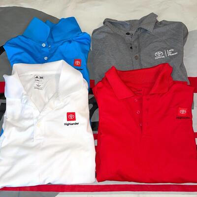 Lot 113 Toyota 4 Golf Shirts "Highlander" Size Large