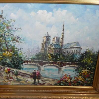 LOT 130  FRAMED OIL PAINTING