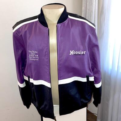 Lot 120 Hoosier Tires 2005 Rolex GT Champion Jacket Leather Size Large Craig Stanton