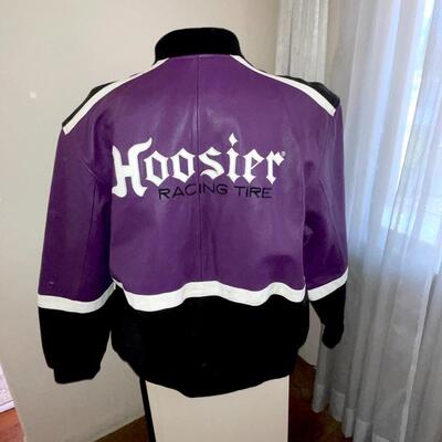 Lot 120 Hoosier Tires 2005 Rolex GT Champion Jacket Leather Size Large Craig Stanton
