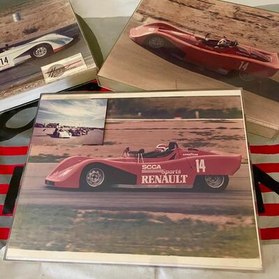 Lot 122 Framed Photos (3) SCCA Sports Renault Race Car