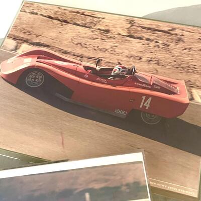 Lot 122 Framed Photos (3) SCCA Sports Renault Race Car