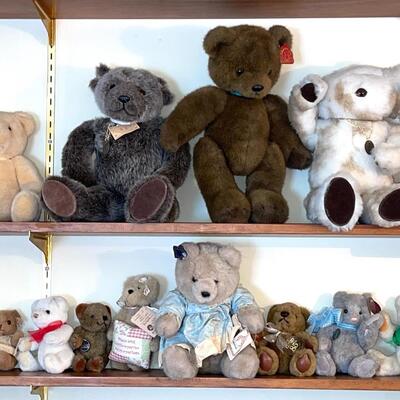 Lot 124 Group 14 Plush Bears & Rabbit Gund Boyds Applause Jointed