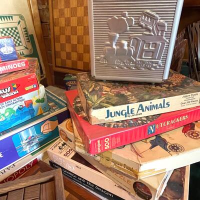 Lot 125 Collection of Games & Puzzles Checkers Chess Ker-Plunk